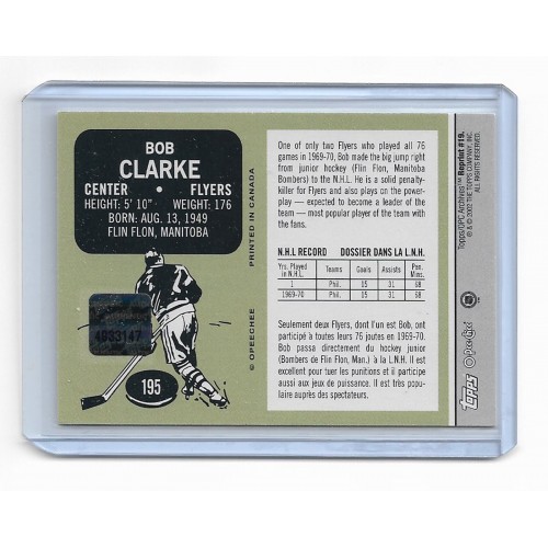 2001-02 Topps Archives Autographs # 19 Bobby Clarke