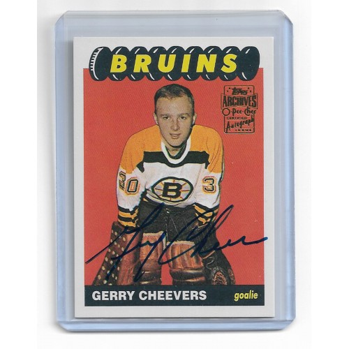 2001-02 Topps Archives Autographs # 23 Gerry Cheevers