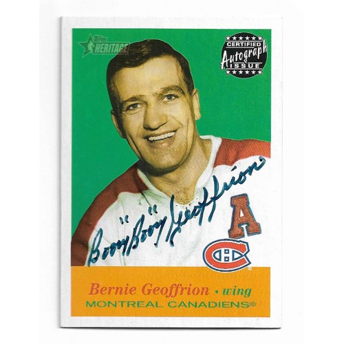 2001-02 Topps Heritage Autographs # A-BG Bernard Geoffrion