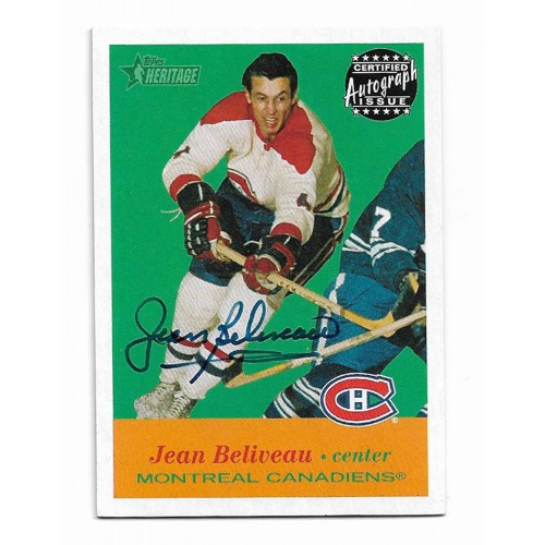 2001-02 Topps Heritage Autographs # A-JBe Jean Beliveau