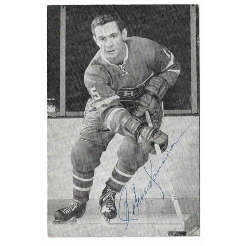 1960's Carte Postale Canadiens de Montréal Bobby Rousseau Autographiée