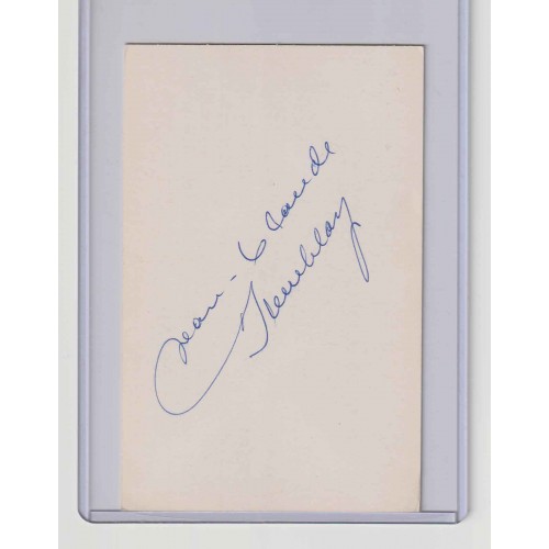 1970's Pro Star Promotions Jean-Claude Tremblay Autographié