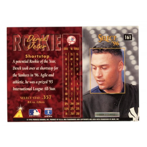 1996 Score Select # 161 Derek Jeter