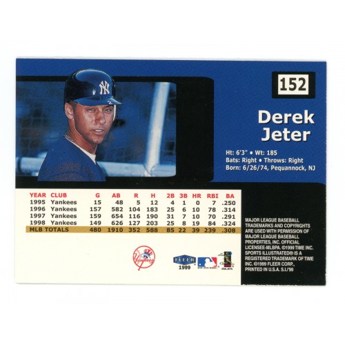 1999 Fleer Sports Illustrated # 152 Derek Jeter