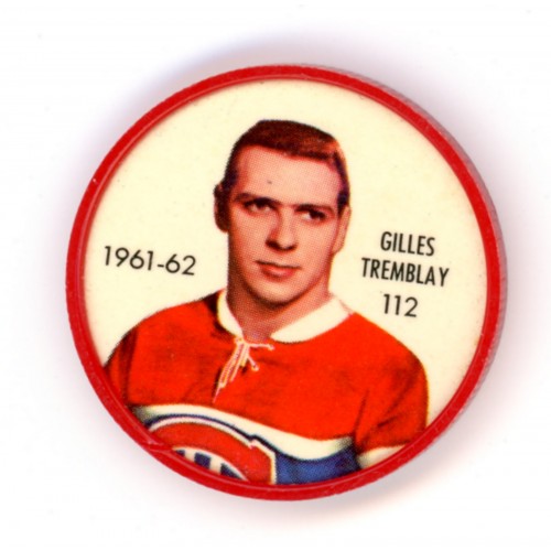 1961-62 Shirriff / Salada Jeton de Hockey # 112 Gilles Tremblay