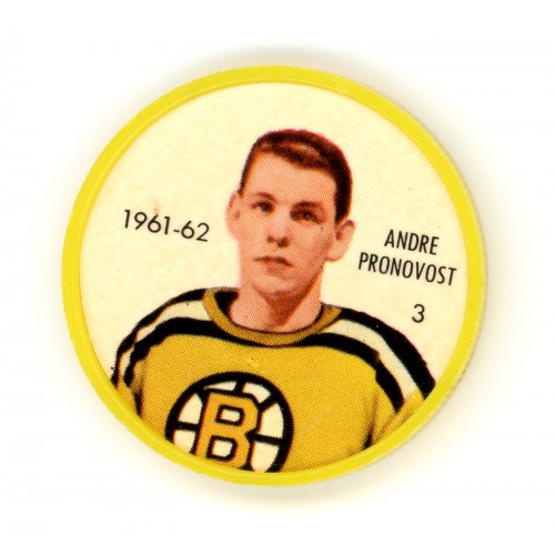 1961-62 Shirriff / Salada Jeton de Hockey # 3 André Pronovost