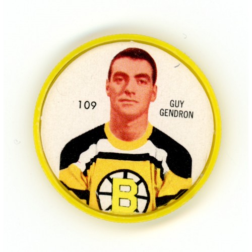 1960-61 Shirriff / Salada Hockey Coin # 109 Guy Gendron