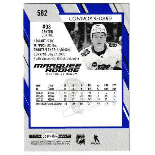 2023-24 O-Pee-Chee Bordure Bleue Série Complète