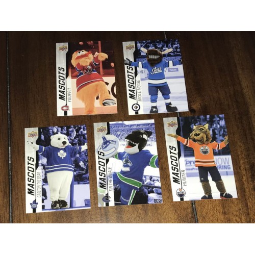 2021-22 Upper Deck National  Hockey Card Day Canada Mascots Série Complète
