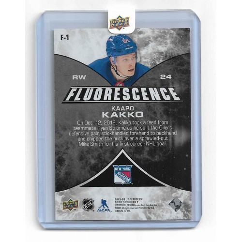 2019-20 Upper Deck Fluorescence Gold # F-1 Kaapo Kakko