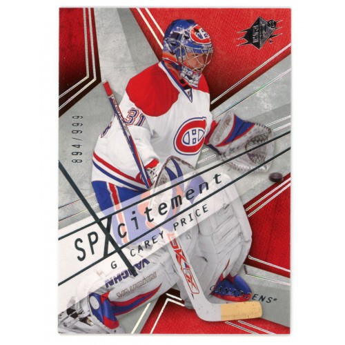 2008-09 SPx SPXcitement # X8 Carey Price /999