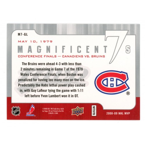 2008-09 Upper Deck MVP Magnificent 7s # M7-GL Guy Lafleur
