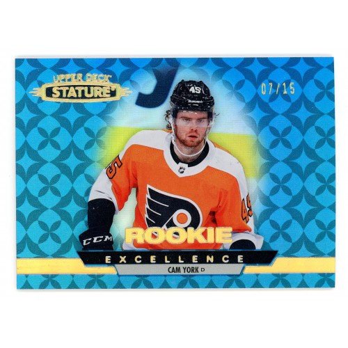 2021-22 Upper Deck Stature Rookie Excellence Blue # RE-31 Cam York RC /15