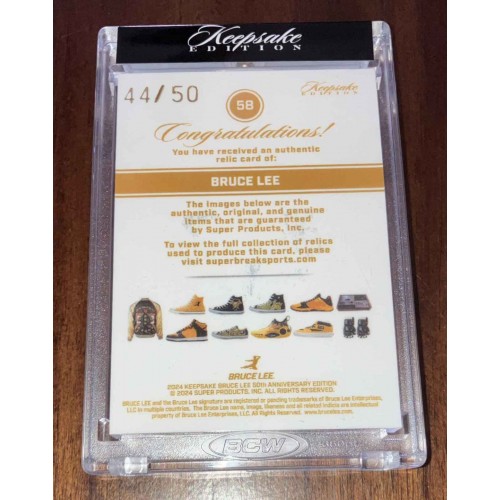 2024 Keepsake Edition Bruce Lee # 58 Authentic Relics /50