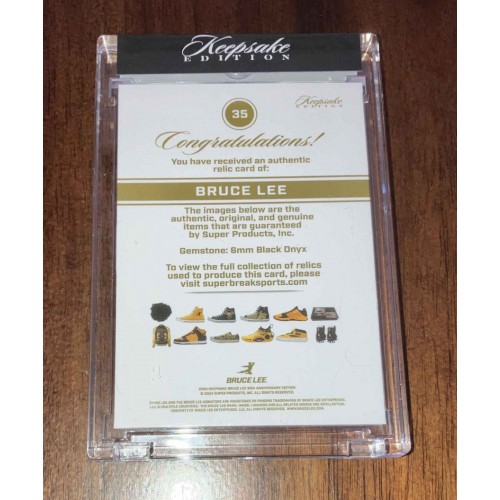 2024 Bruce Lee Keepsake Edition # 35 First Ever Laser Signapatch /100 2024 Bruce Lee Keepsake Edition # 35 First Ever Laser Signapatch /100