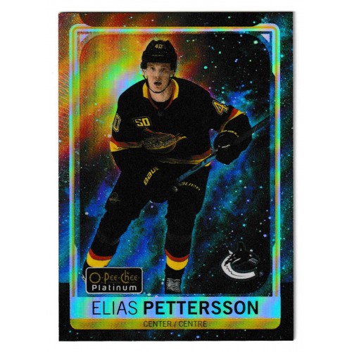 2021-22 O-Pee-Chee Platinum Preview Cosmic # P-EP Elias Pettersson /75