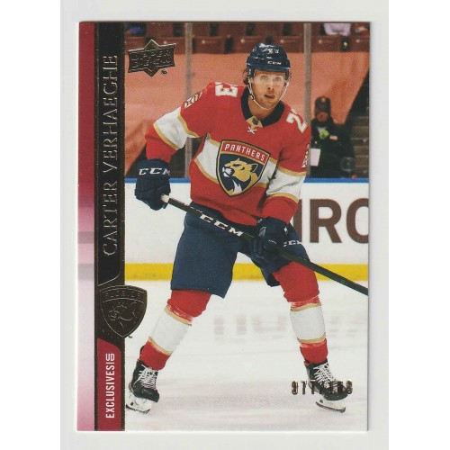 2020-21 Upper Deck Exclusives # 561 Carter Verhaeghe /100 2020-21 Upper Deck Exclusives # 561 Carter Verhaeghe /100