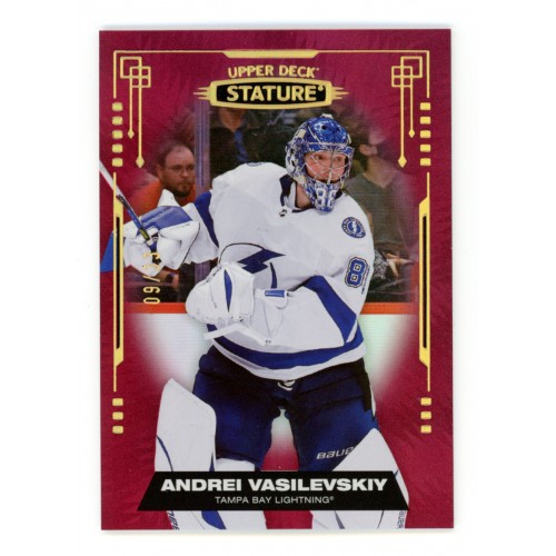 2021-22 Upper Deck Stature Photo Variation Red # 10 Andrei Vasilevskiy /33
