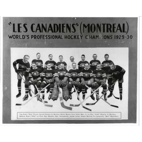 1929-30 Canadiens de Montréal Champions du monde 8 x 10