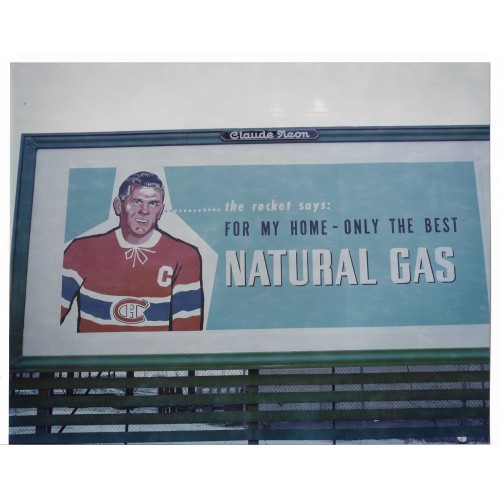 1960's Maurice Richard Panneau Publicitaire Extérieur 8 x 10