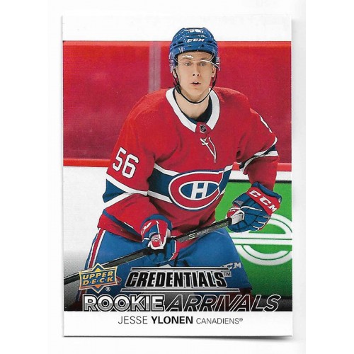 2021-22 Upper Deck Credentials Rookie Arrivals # RA-44 Jesse Ylonen RC