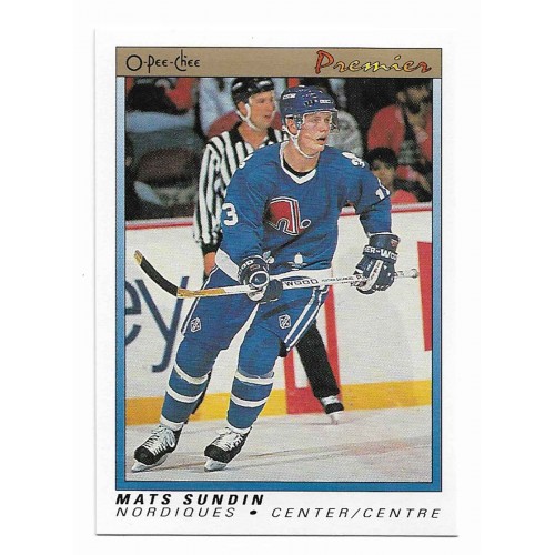 1990-91 O-Pee-Chee Premier # 114 Mats Sundin RC