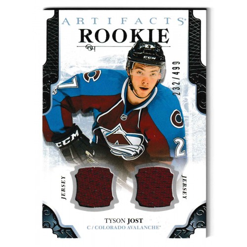 2017-18 UD Artifacts Rookie Jersey # 164 Tyson Jost RC /499