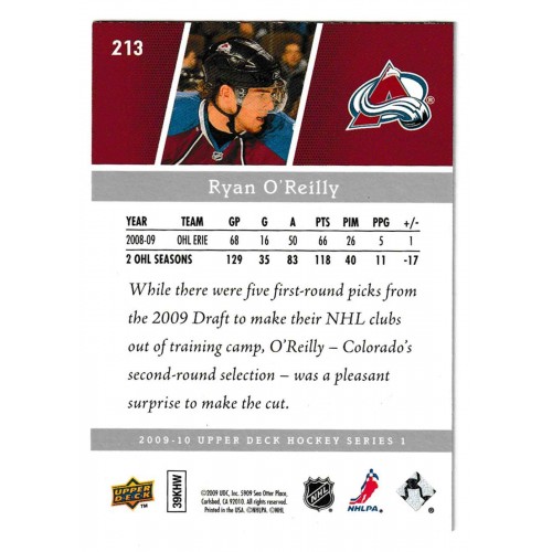 2009-10 Upper Deck # 213 Ryan O'Reilly RC