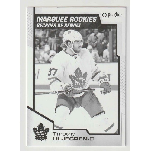 2020-21 O-Pee-Chee Black and White Variation # 501 Timothy Liljegren RC