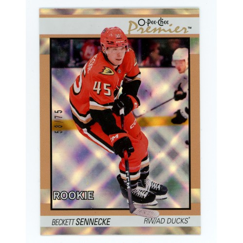 2025-26 O-Pee-Chee Premier Diamond Foil # P-91 Beckett Sennecke RC /75