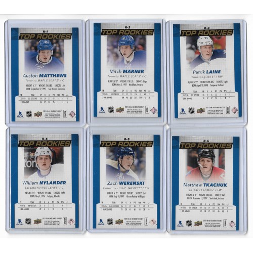 2016-17 Upper Deck Top Rookies Gold Série Complète