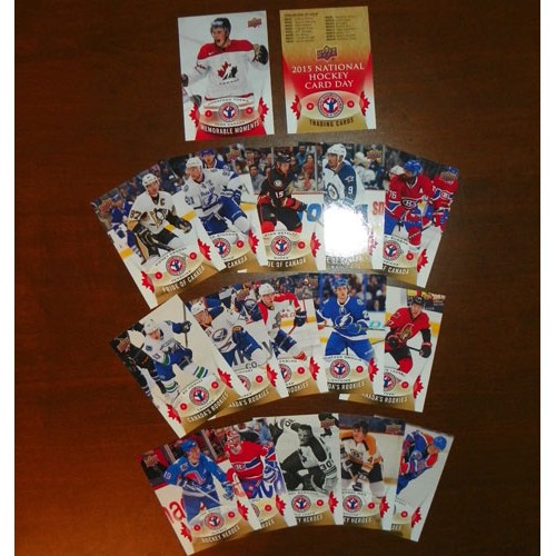 2014-15 Upper Deck National Hockey Card Day Canada Série Complète