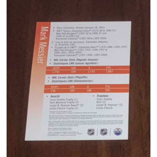 2016 Poste Canada Mark Messier Timbre