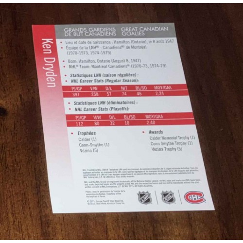 2015 Poste Canada Ken Dryden Timbre