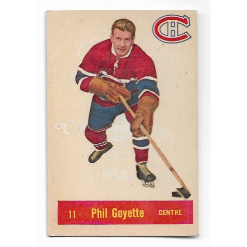 1957-58 Parkhurst Canadiens de Montréal # 11 Phil Goyette RC