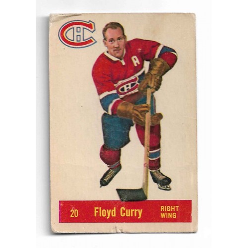 1957-58 Parkhurst Canadiens de Montréal # 20 Floyd Curry