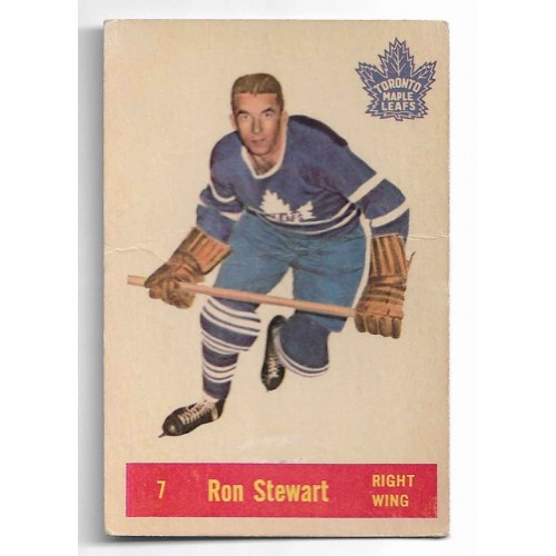 1957-58 Parkhurst Maple Leafs de Toronto # 7 Ron Stewart
