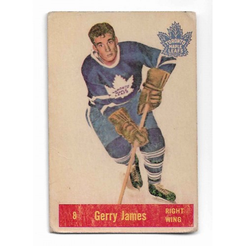 1957-58 Parkhurst Maple Leafs de Toronto # 8 Gerry James