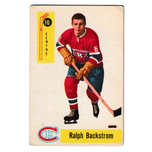 1958-59 Parkhurst # 16 Ralph Backstrom RC