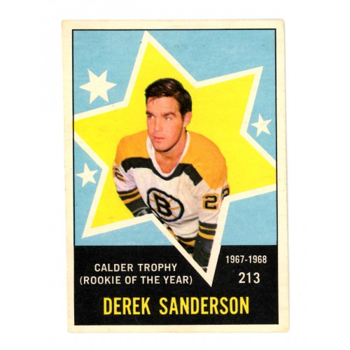 1968-69 O-Pee-Chee # 213 Derek Sanderson Trophée Calder
