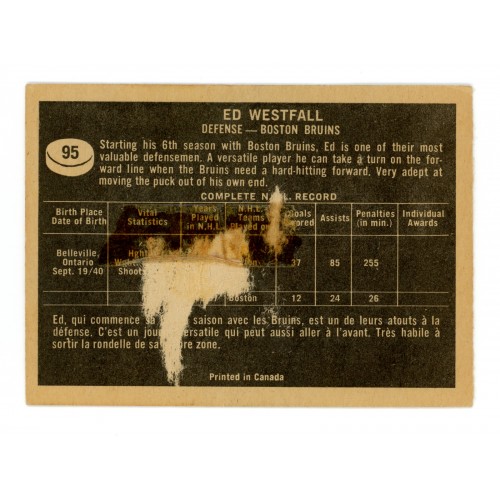 1967-68 Topps # 95 Ed Westfall 1967-68 Topps # 95 Ed Westfall