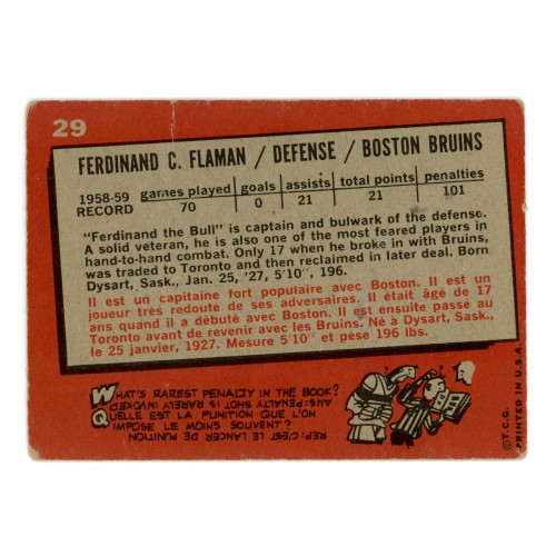 1959-60 Topps # 29 Fern Flaman