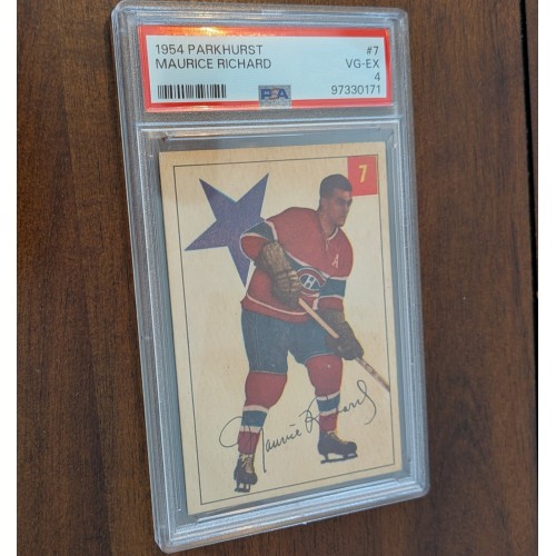 1954-55 Parkhurst # 7 Maurice Richard  PSA 4
