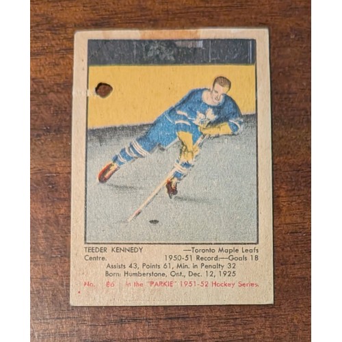 1951-52 Parkhurst # 86 Ted ''Teeder'' Kennedy RC
