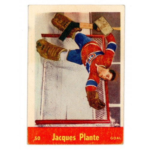 1955-56 Parkhurst # 50 Jacques Plante RC 1955-56 Parkhurst # 50 Jacques Plante RC