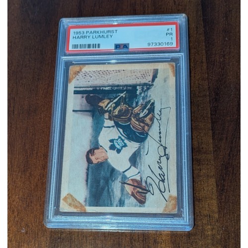 1953-54 Parkhurst # 1 Harry Lumley  PSA 1